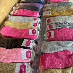 Colorful Fuzzy Socks Set 12 pairs